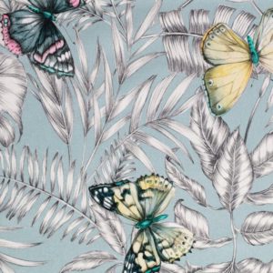 tissu coton ameublement bohemian bleu