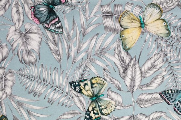 tissu coton ameublement bohemian bleu