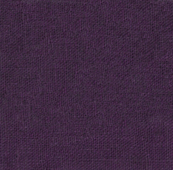 tissu lin lavé prune
