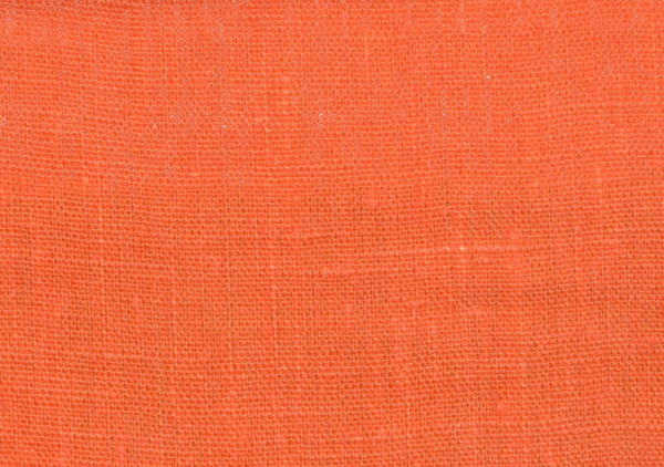 tissu lin lavé mandarine