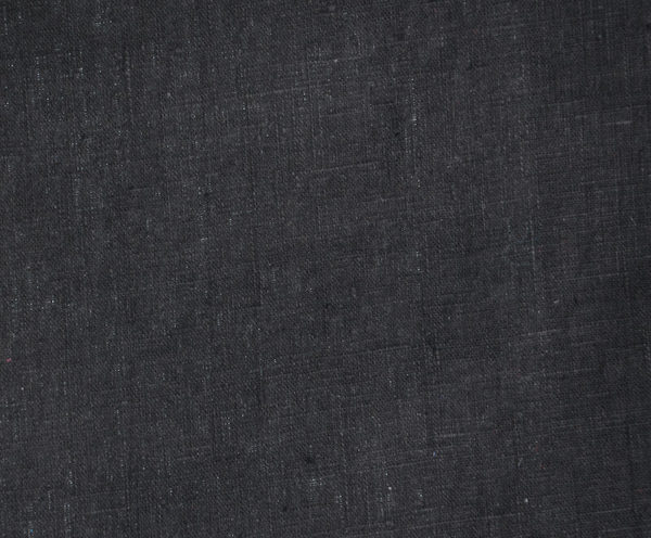 tissu lin lavé noir